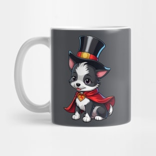Adorable Puppy Wearing a Top Hat and Cape Mug